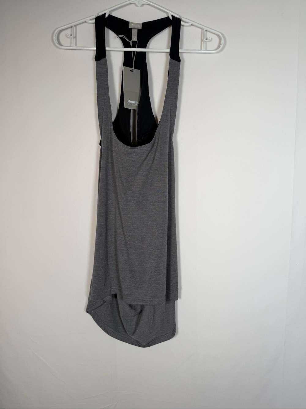 Bench Gray Tank with‎ Black Racerback Detail